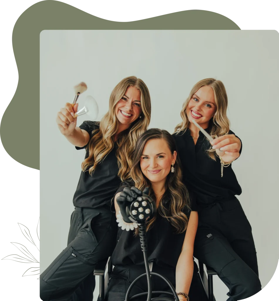 So Well Medspa estheticians with facial treatment tools